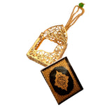 Mini Quran Car Mirror Hanging Gold