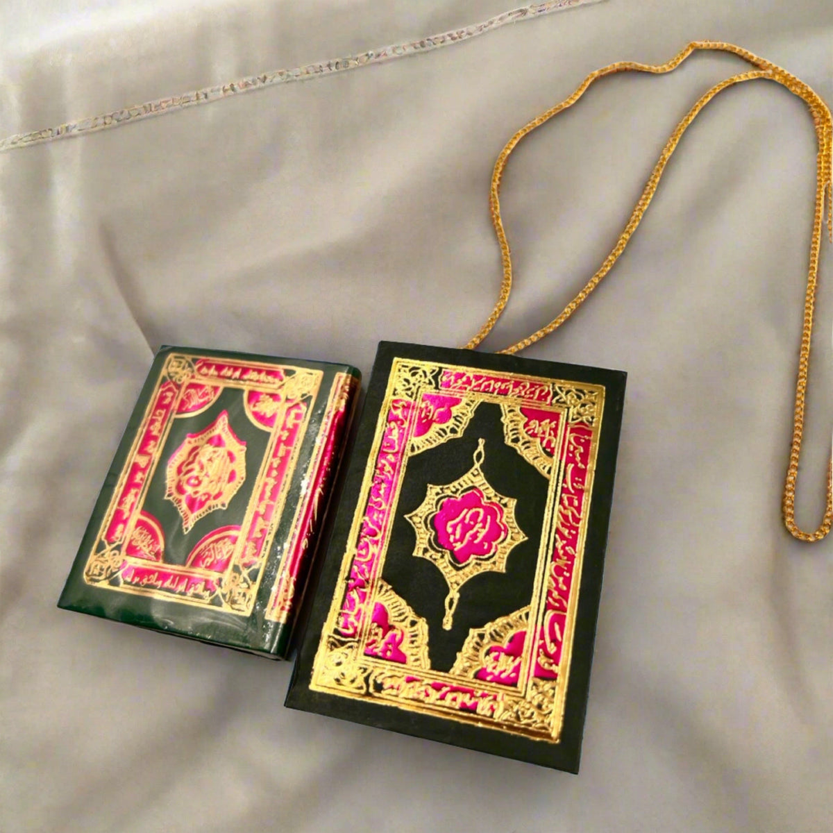 Mini Quran Car Mirror Hanging Green