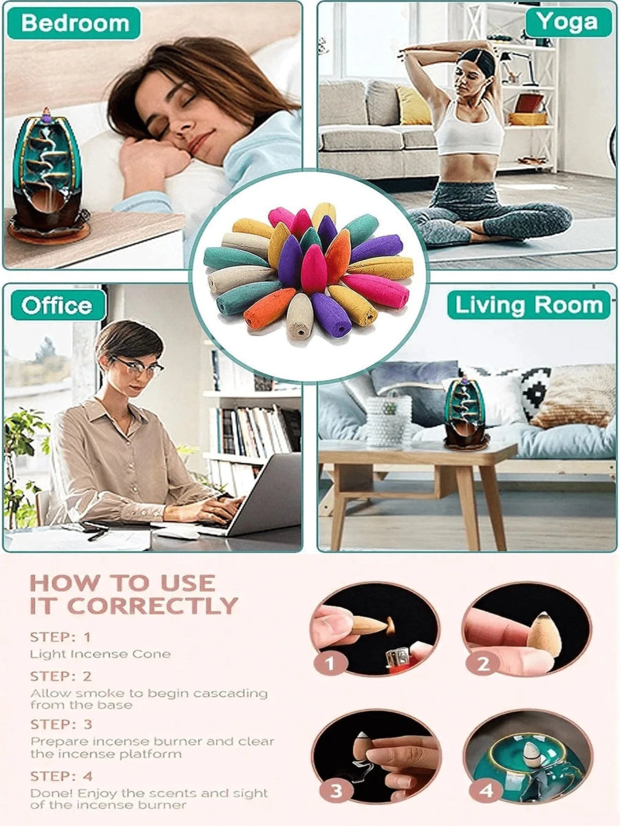 Natural Backflow Incense Cones