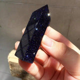 Natural Crystal Blue Sandstone Hexagonal