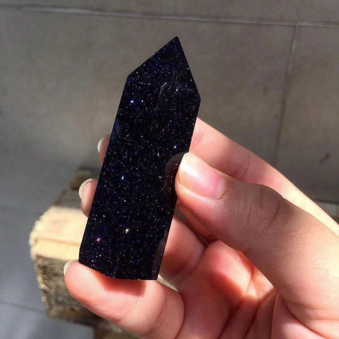 Natural Crystal Blue Sandstone Hexagonal