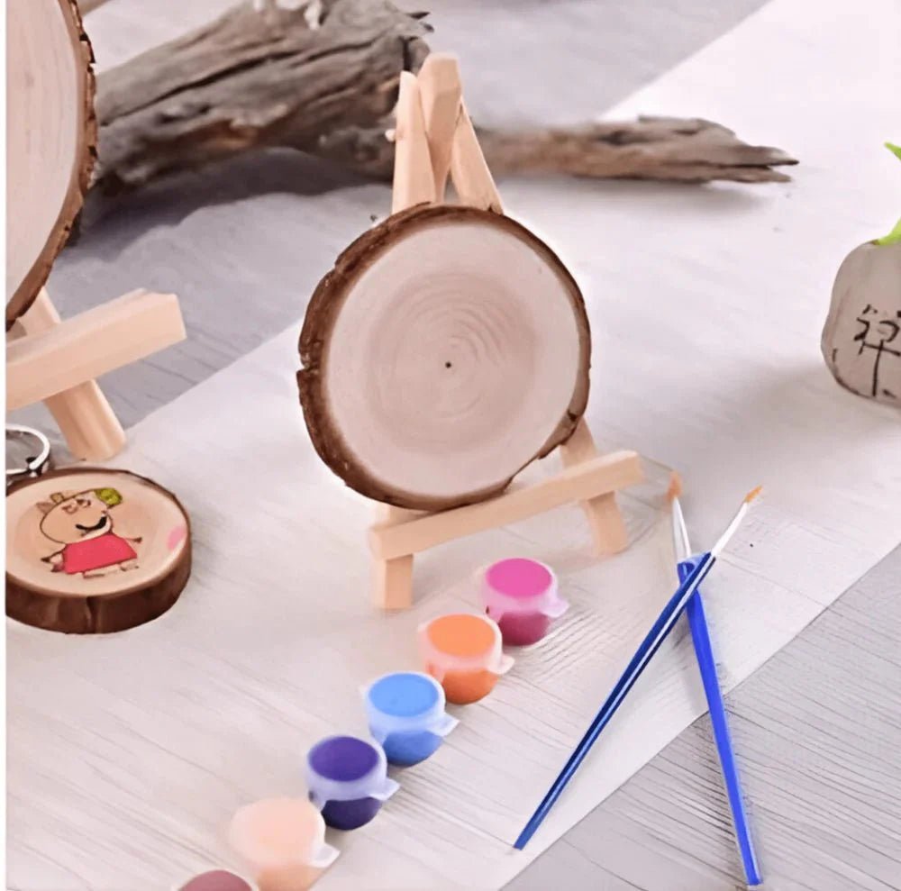Natural Wood Slices Paint Set Supplies