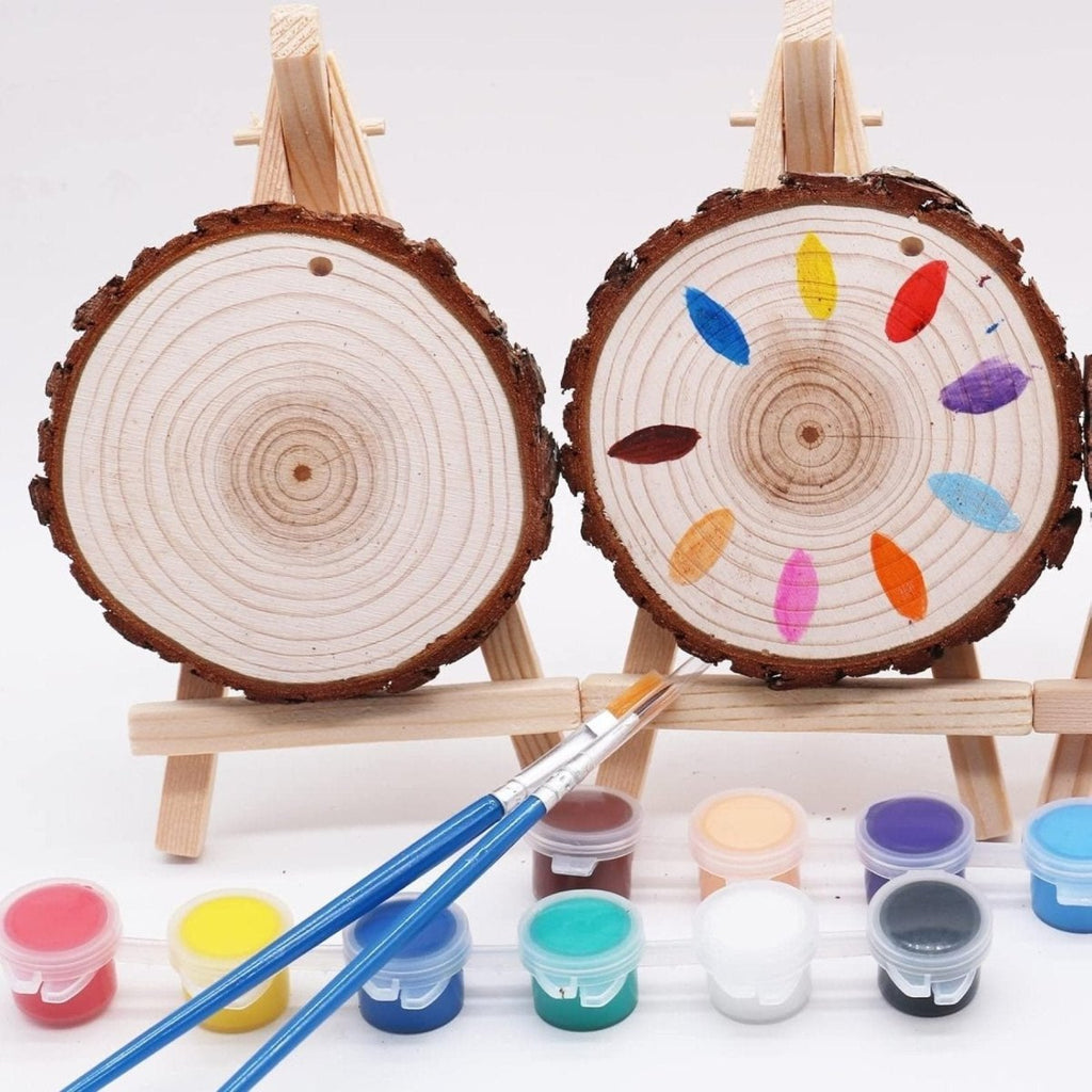 Natural Wood Slices Paint Set Supplies