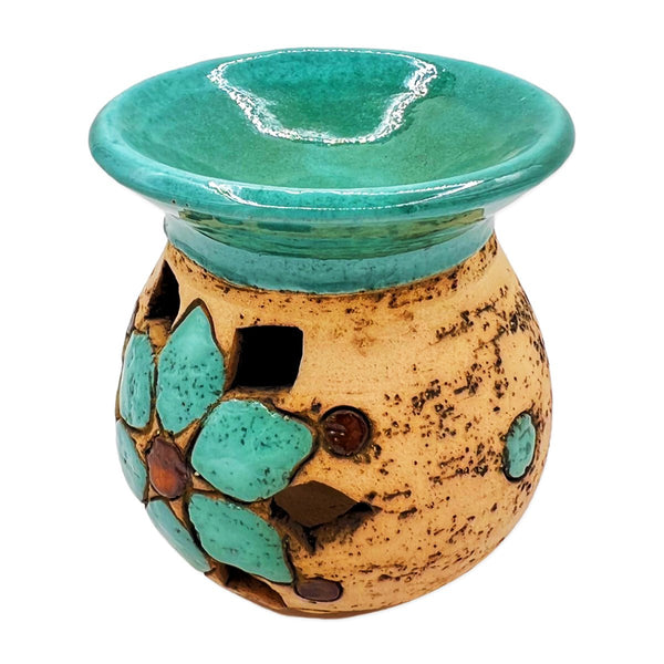 Oil Warmer Tealight Warmer Handcrafted Clay Nabatean - STLESS