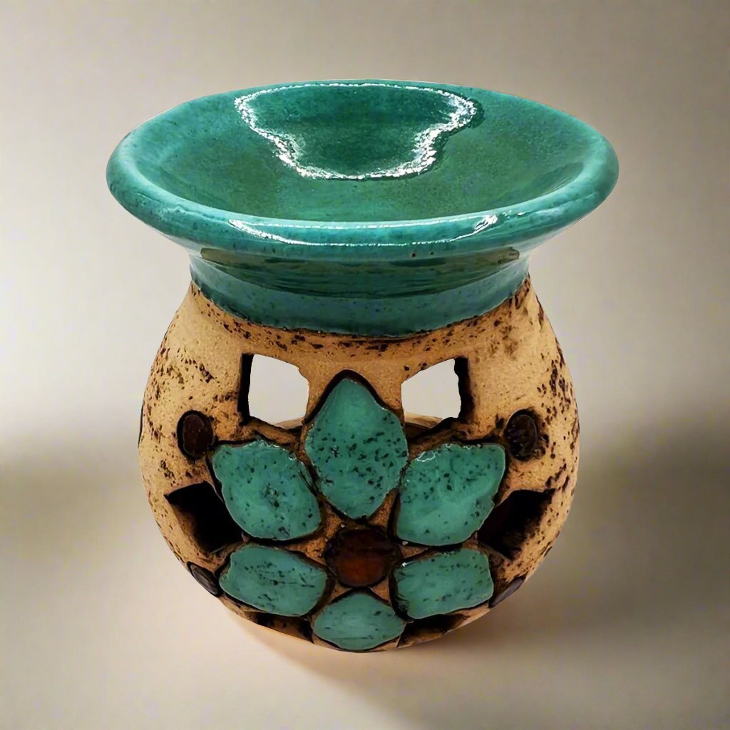Oil Warmer Tealight Warmer Handcrafted Clay Nabatean