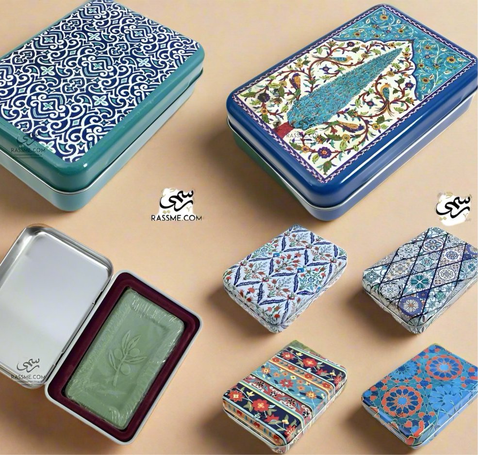 Olive Oil With Natural Essentials Turkish Soap In Premium Metal Tin