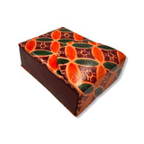 Orange & Brown Leather Cigarette Pack Case Cover