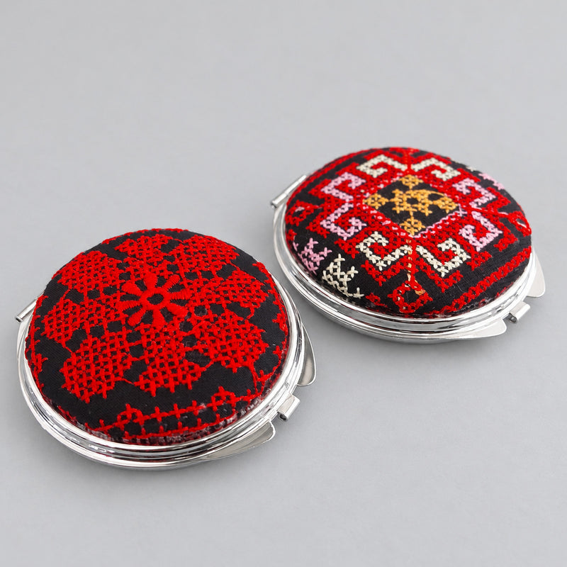 Personalized Portable Embordered Handbag Mirror