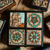 Personalized Wooden Tea Box Nabatean Stone - صندوق شاي