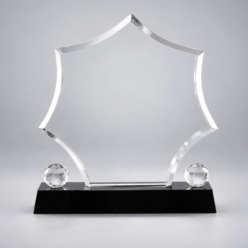 Plaque 7th Star Crystal - Free Hand Engraving