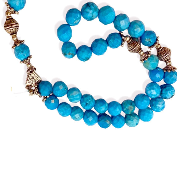 Prayer Beads Laser Cut Premium Turquoise Stone