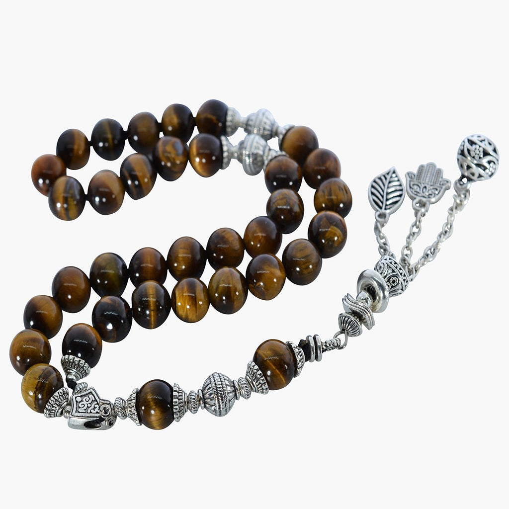 Prayer Beads Premium Tiger's Eye Gemstone - STLESS