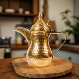 Pure Copper Solid Brass Arabian Coffee Pot Dalleh دلة قهوة