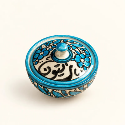 Turquoise Olive Bowl with Lid