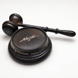Solid Beech Wood Judge Gavel – Personalized