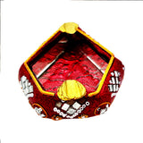 Red Glass With Brass Ashtray