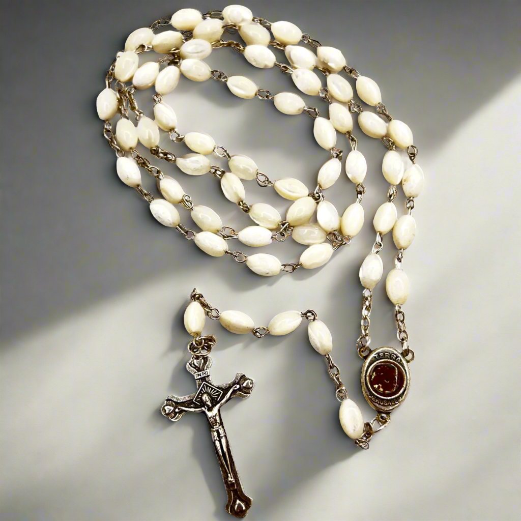 ROSARY Beads Mother Of Pearl - STLESS