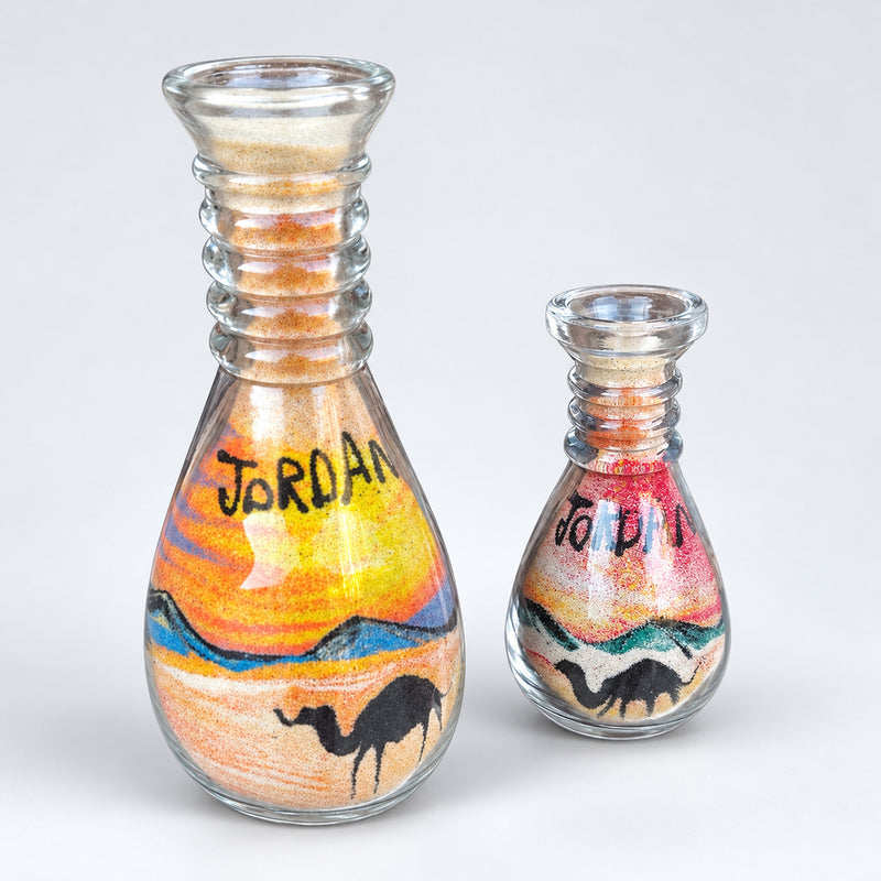 Sand Art Bottle Desert Sunset - Free Engraving