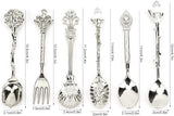 Set of Vintage Coffee Spoons Teaspoons Retro Zinc Alloy