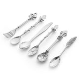 Set of Vintage Coffee Spoons Teaspoons Retro Zinc Alloy
