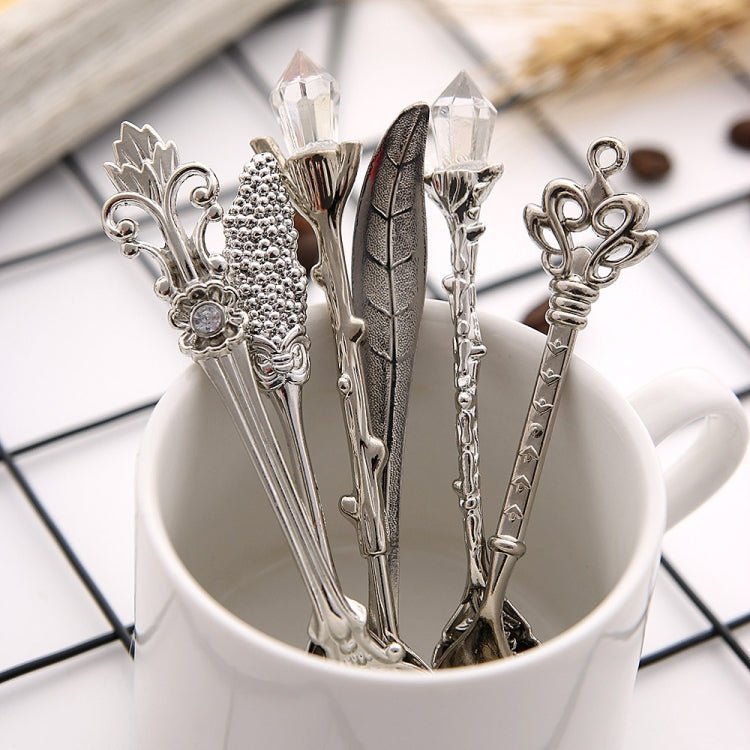 Set of Vintage Coffee Spoons Teaspoons Retro Zinc Alloy