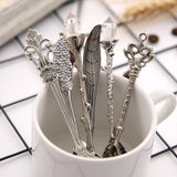 Set of Vintage Coffee Spoons Teaspoons Retro Zinc Alloy