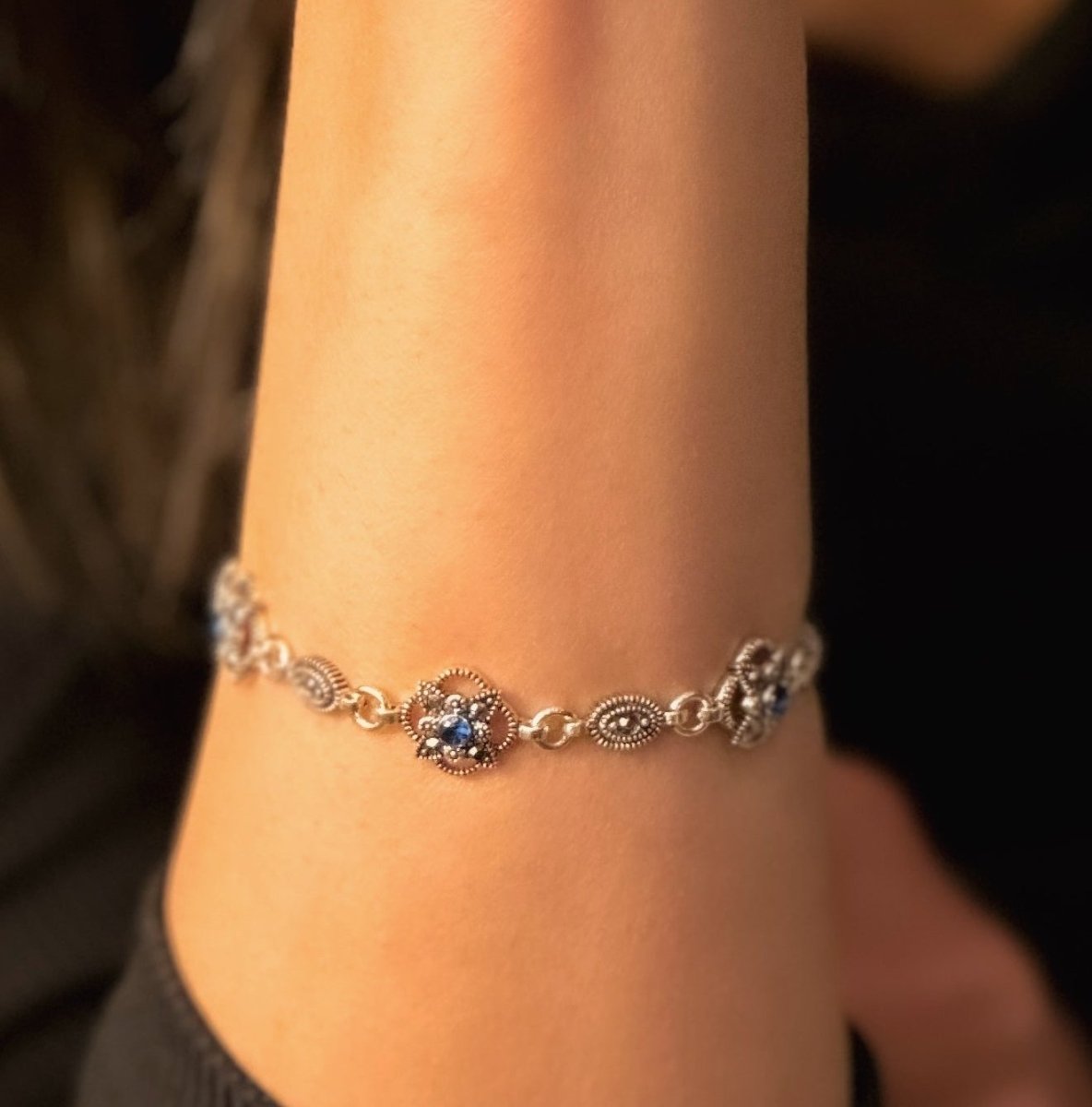 Silver Genuine High Quality Marcasite Bracelete