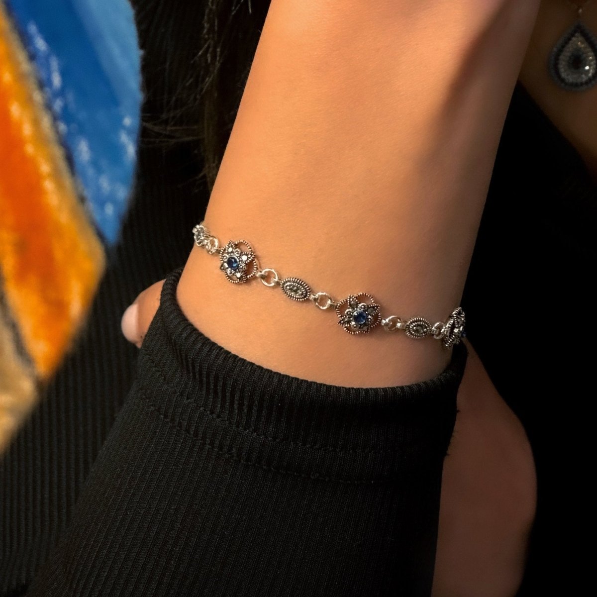 Silver Genuine High Quality Marcasite Bracelete
