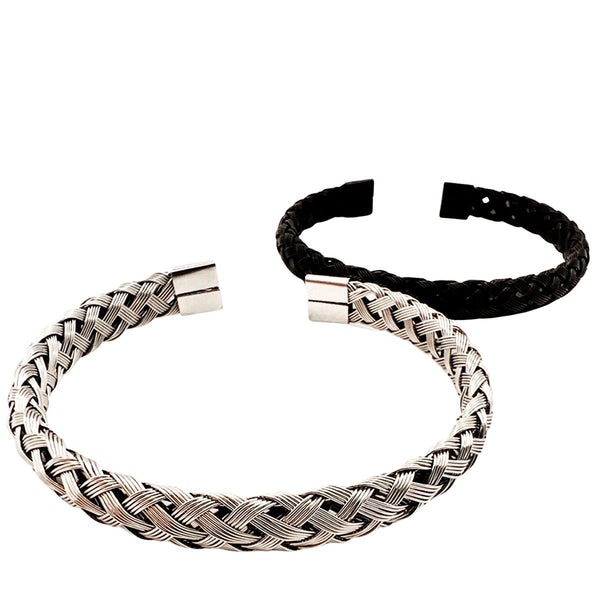 Silver Plated Bracelet Bangle - STLESS