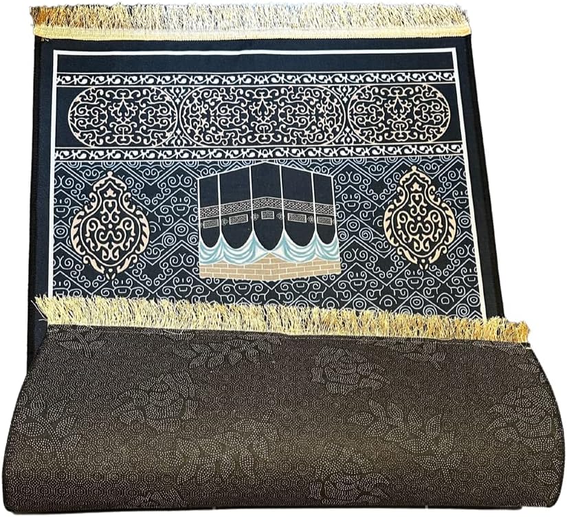 Small Anti slip printed Islam prayer mats with shinny surface