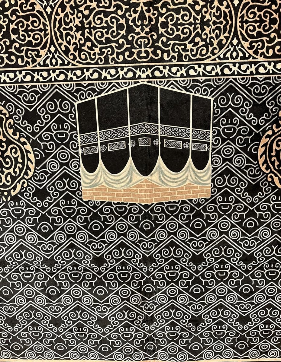 Small Anti slip printed Islam prayer mats with shinny surface