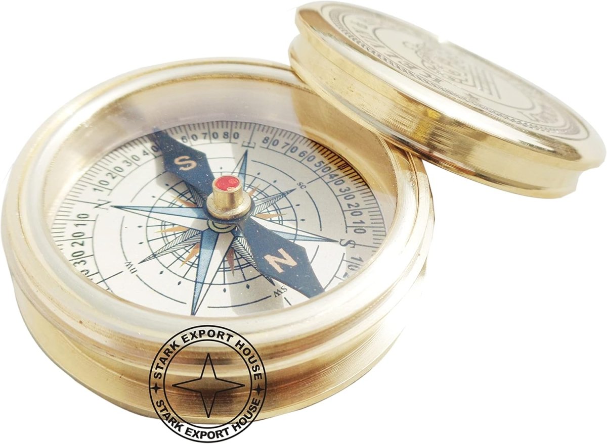 Solid Brass Antique Sundial Compass Kelvin & Hughes London(1917)