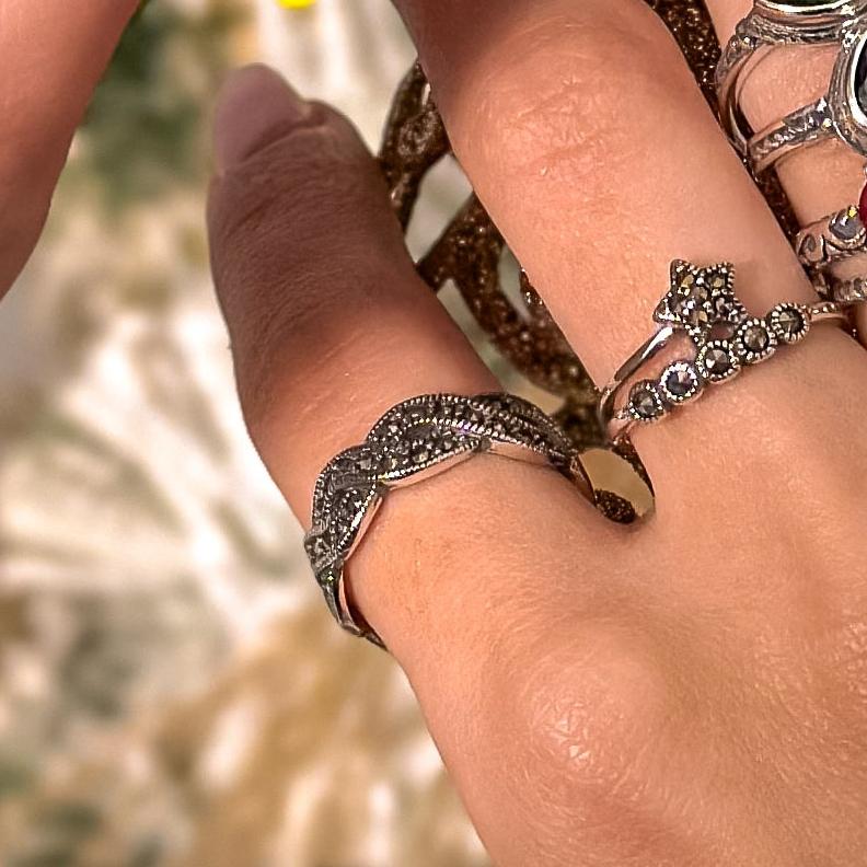 Sterling Silver Marcasite Ring