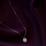 Sterling Silver Rose Gold Vermiel Zircon Necklace Pendant