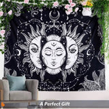 Sun And Moon Tapestry Psychedelic Background