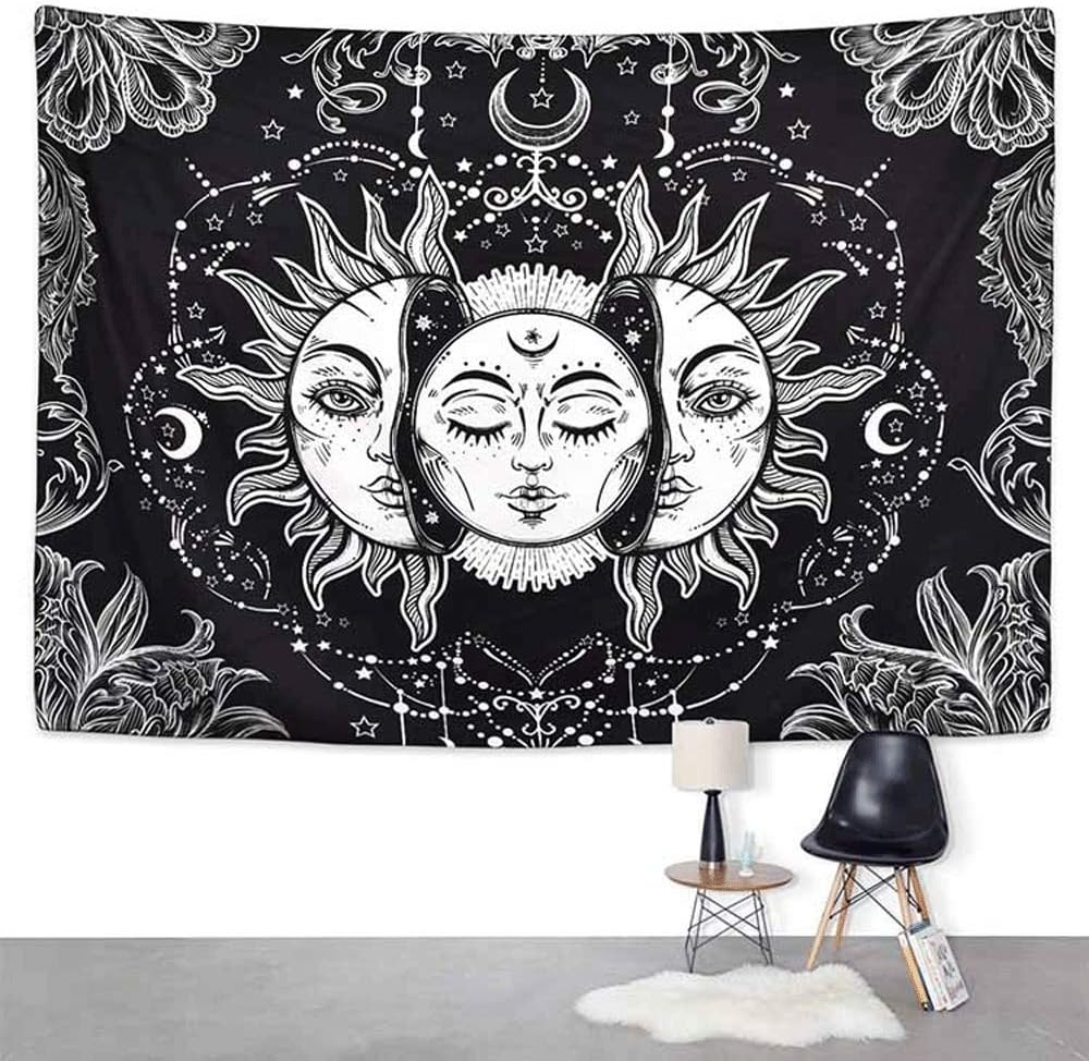 Sun And Moon Tapestry Psychedelic Background