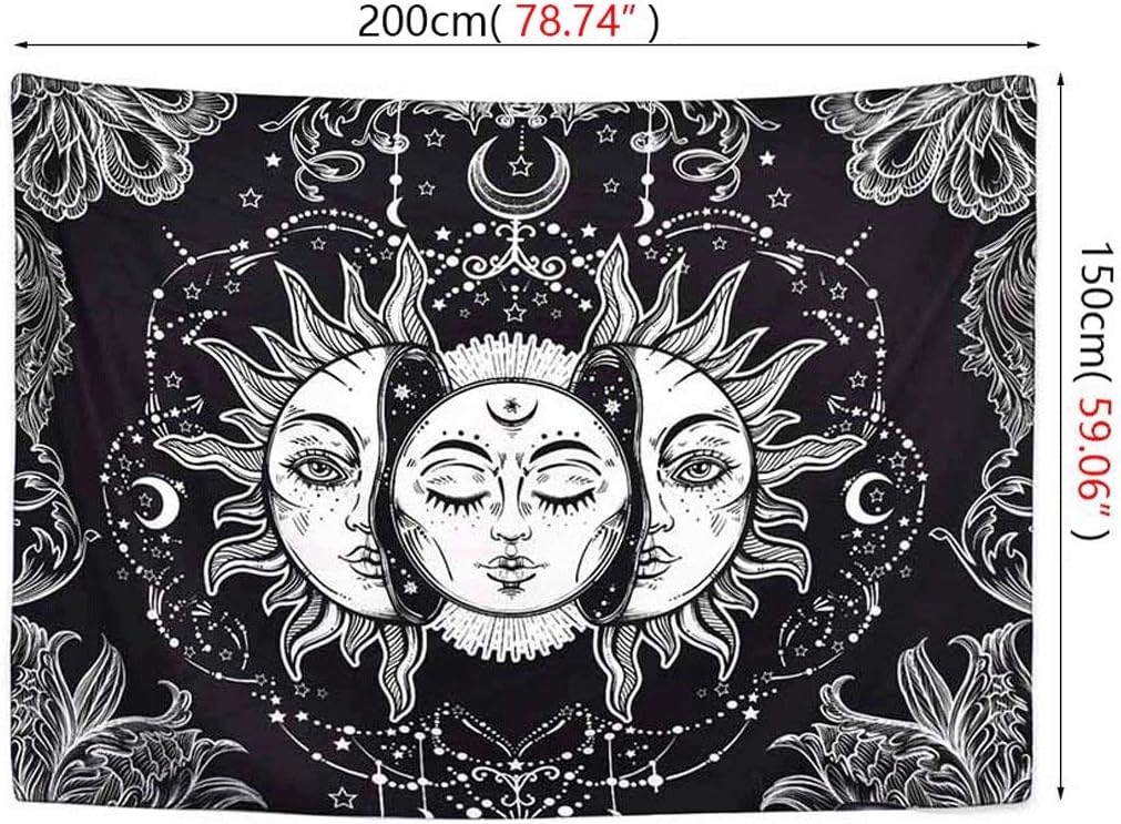 Sun And Moon Tapestry Psychedelic Background