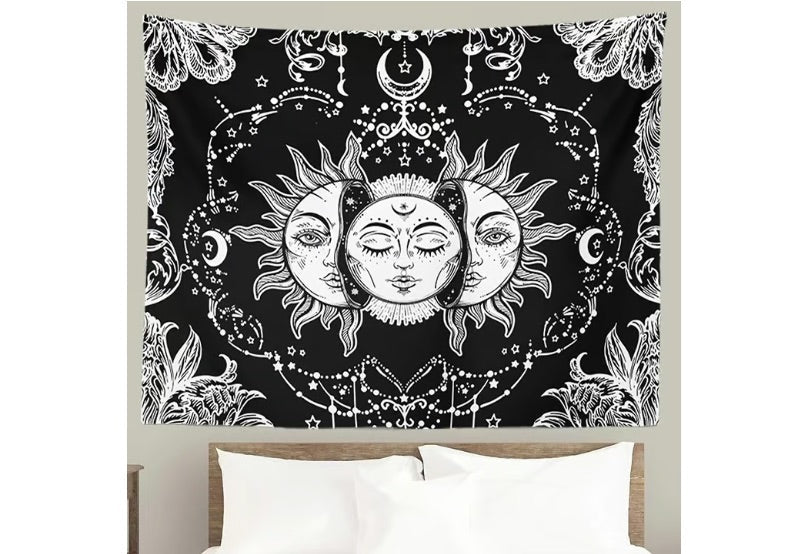 Sun And Moon Tapestry Psychedelic Background