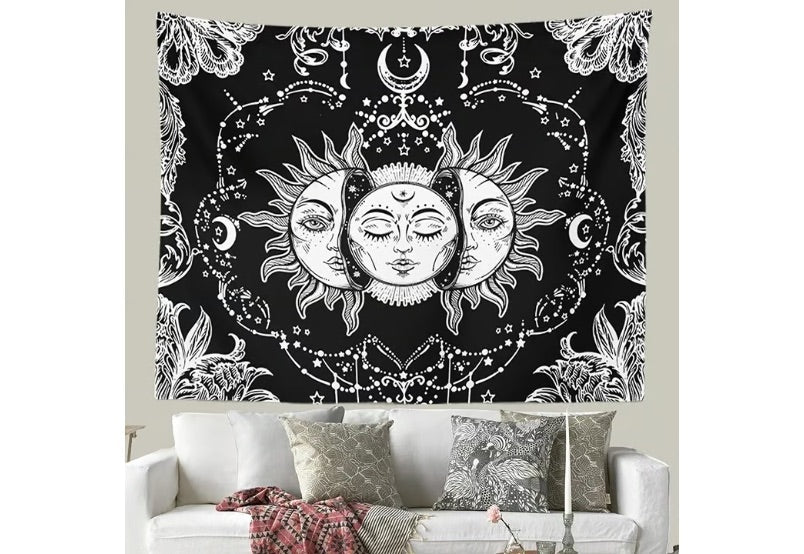 Sun And Moon Tapestry Psychedelic Background