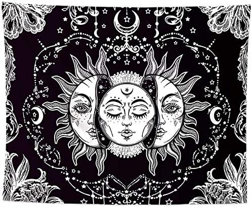 Sun And Moon Tapestry Psychedelic Background
