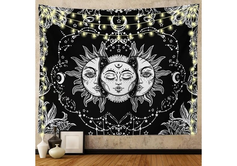 Sun And Moon Tapestry Psychedelic Background