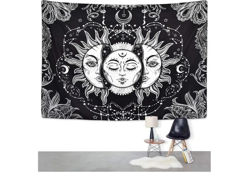Sun And Moon Tapestry Psychedelic Background
