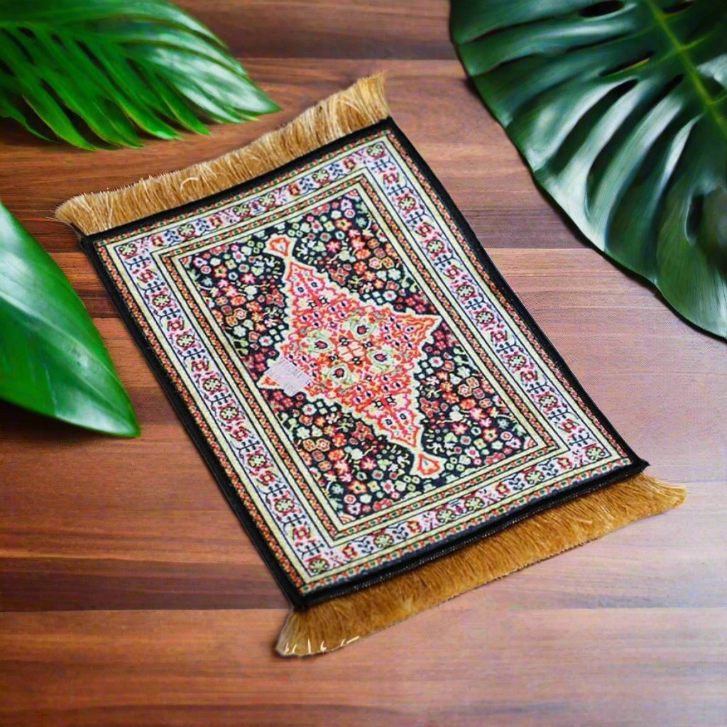 Mouse Rug Pad Caqui Traditional High Quality Mouse Pad Rug Black - Rassme
