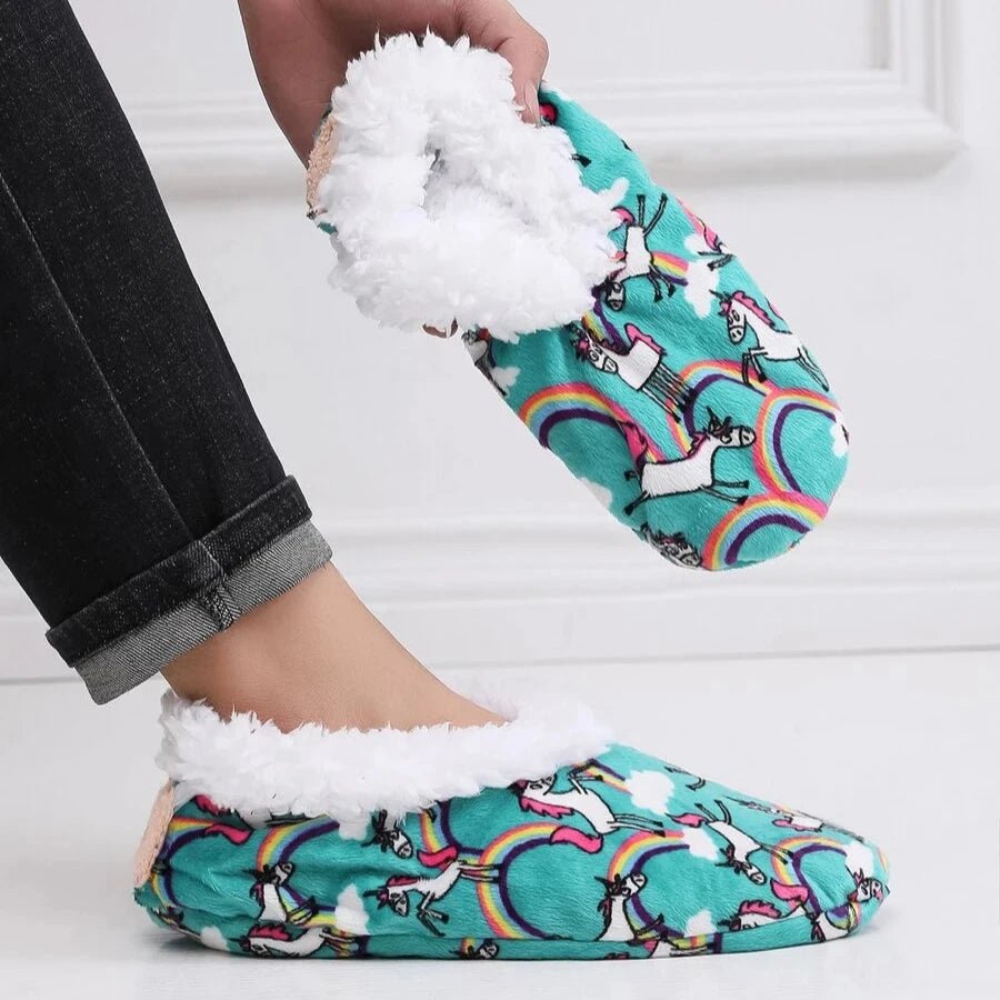 Unicorn Fuzzy Feet Slipper Fur