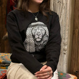 Unisex Lion Wearing Hatta Hoodie Sweatshirt