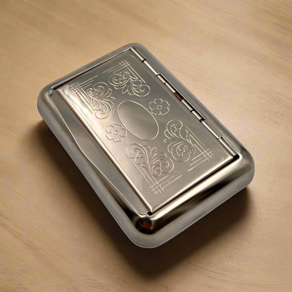 White Metal Cigarette Case