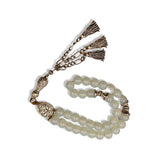 White Stones Worry Beads Prayer Beads