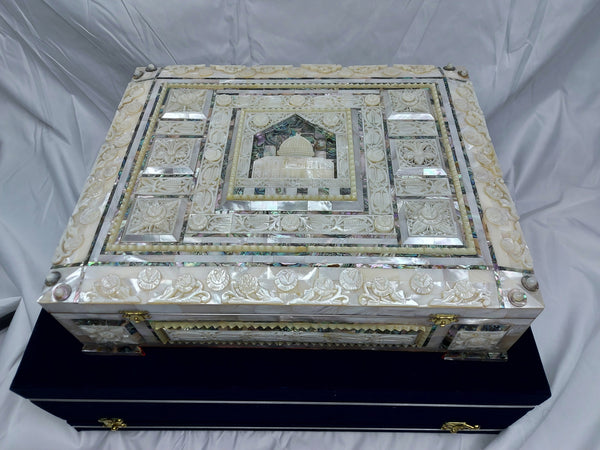 Genuine Mother Of Pearl Large Quran With Velvet Box