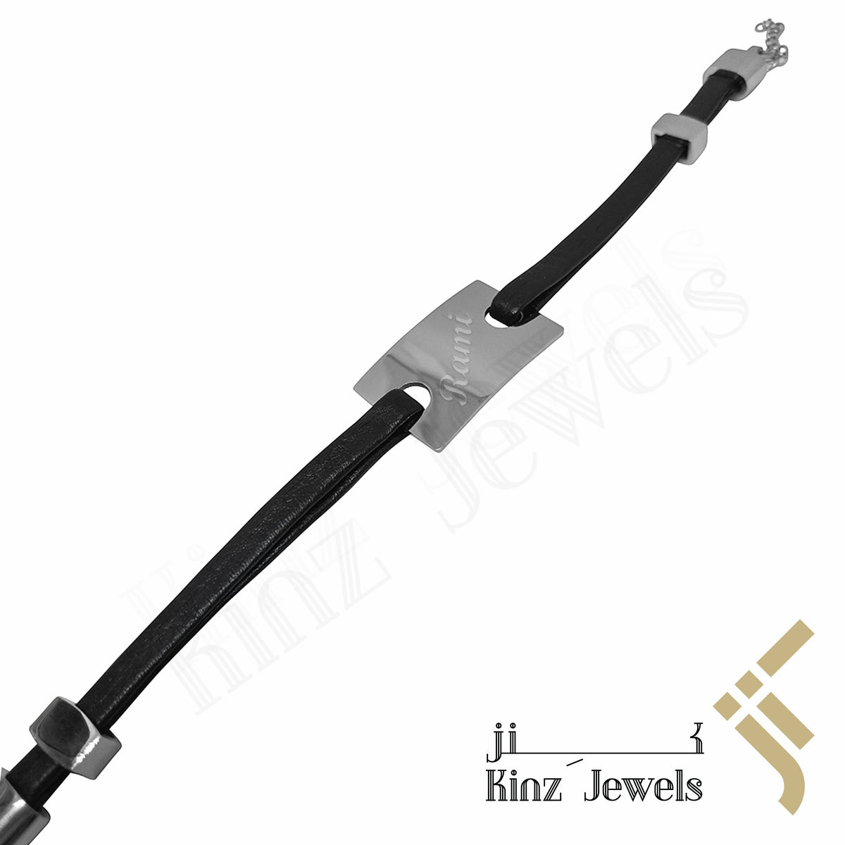Personalized High Quality Stainless Steel Rubber Bracelet