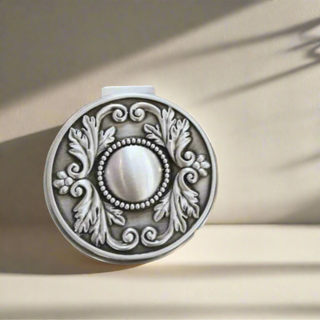 Personalized Vintage Jewelry Box High Quality Alloy Antique Velvet Small Round